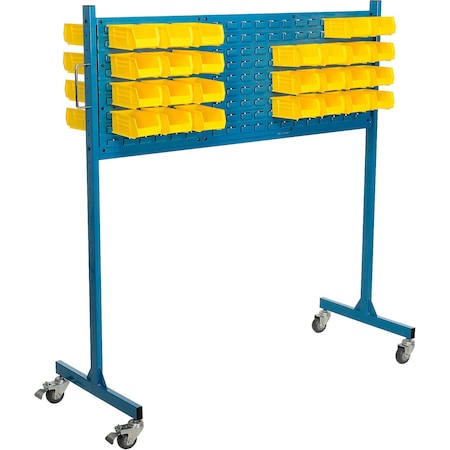 Global Industrial Steel Mobile Louver Panel Rack, 60 in W x 60 in H, Blue 319091